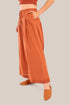 Embroidered wide leg pants with short lining